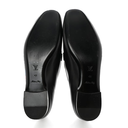 Louis Vuitton Calfskin Flowers Upper Case Flat Loafer 41 Black Multicolor 5 of 11