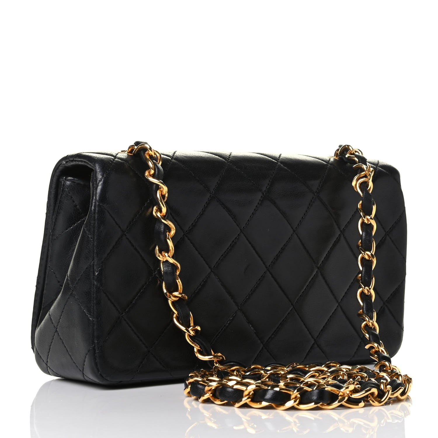 Chanel Lambskin Quilted Mini Flap Black 2 of 8