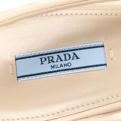 Prada Spazzolato Triangle Logo Pointed Toe 45mm Slingback Pumps 38 Deserto 7 of 9