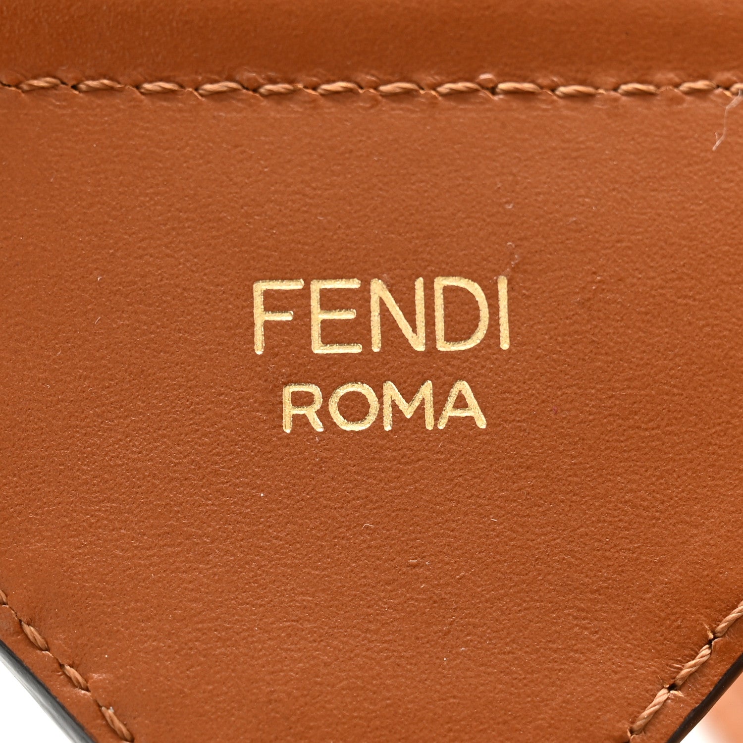 Fendi Ribbon Vitello King Logo Embossed Gingham Woven Adjustable Strap You Panna Black Cuoio 3 of 4