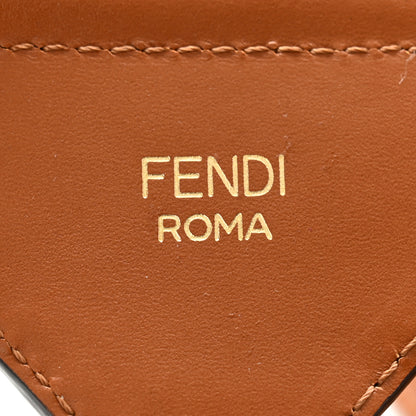 Fendi Ribbon Vitello King Logo Embossed Gingham Woven Adjustable Strap You Panna Black Cuoio 3 of 4