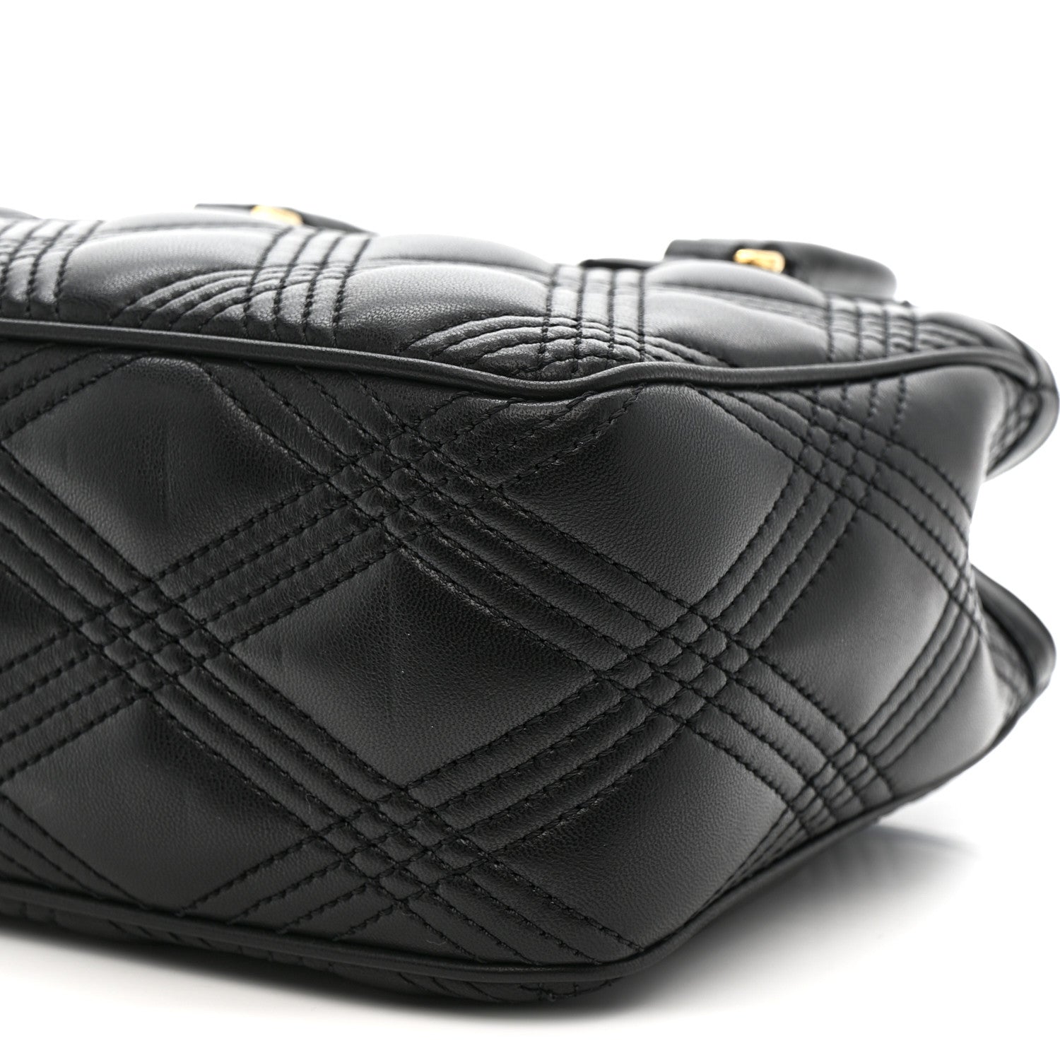 Valentino Garavani Calfskin Quilted Vlogo Small Top Handle Shoulder Bag Black 9 of 10