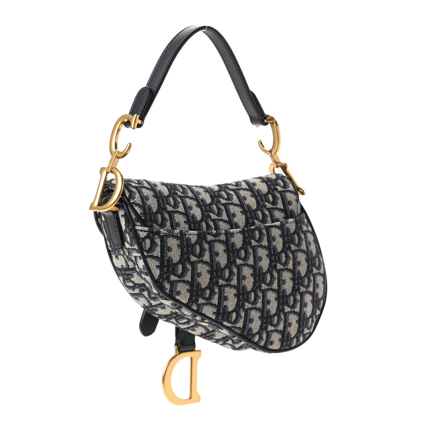 Oblique Mini Saddle Bag Blue