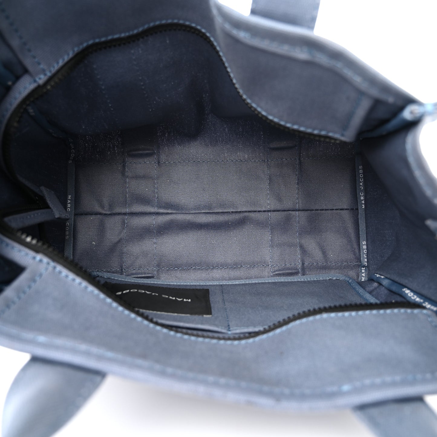 Cotton Canvas Medium The Traveler Tote Bag Blue Shadow