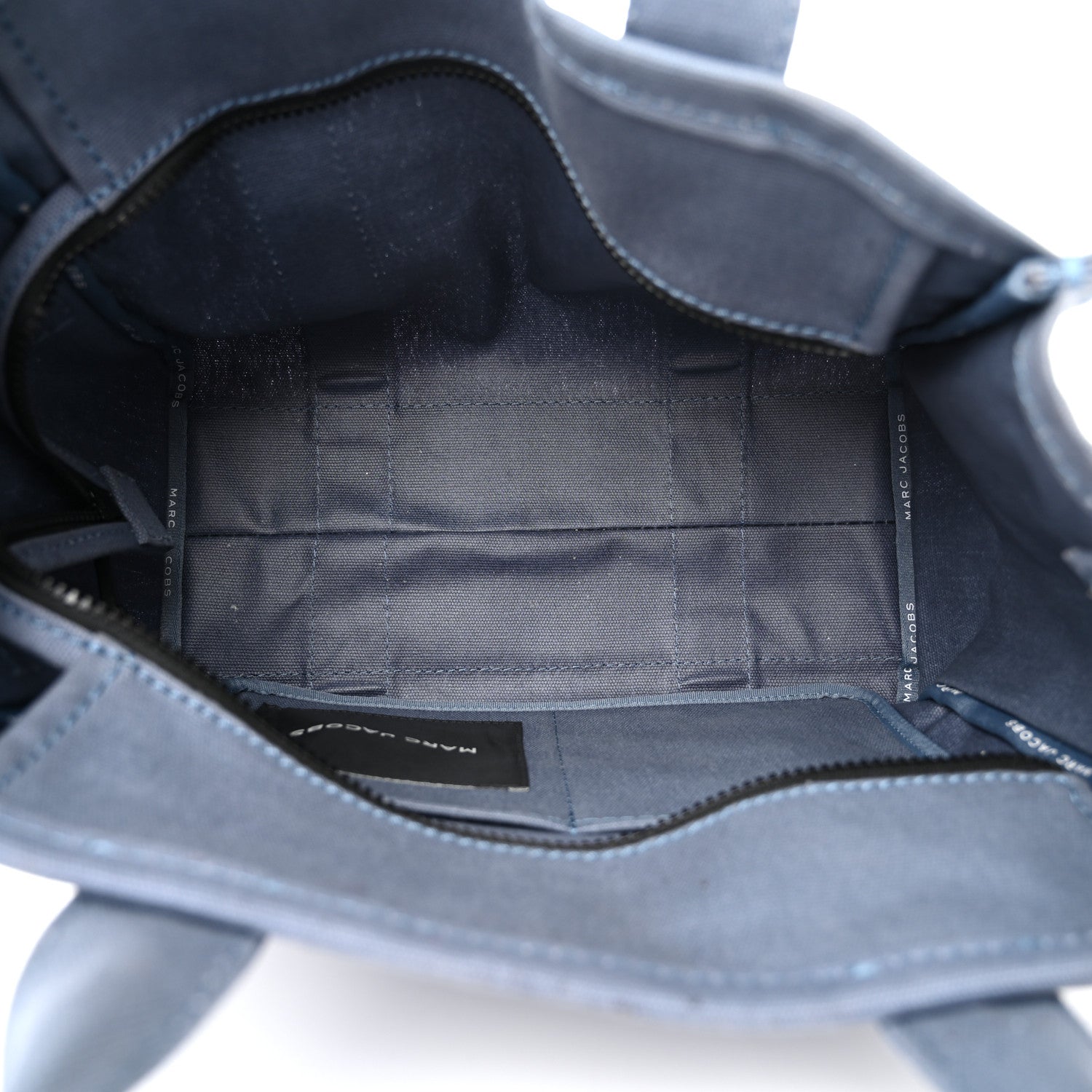 Marc Jacobs Cotton Canvas Medium The Traveler Tote Bag Blue Shadow 5 of 14