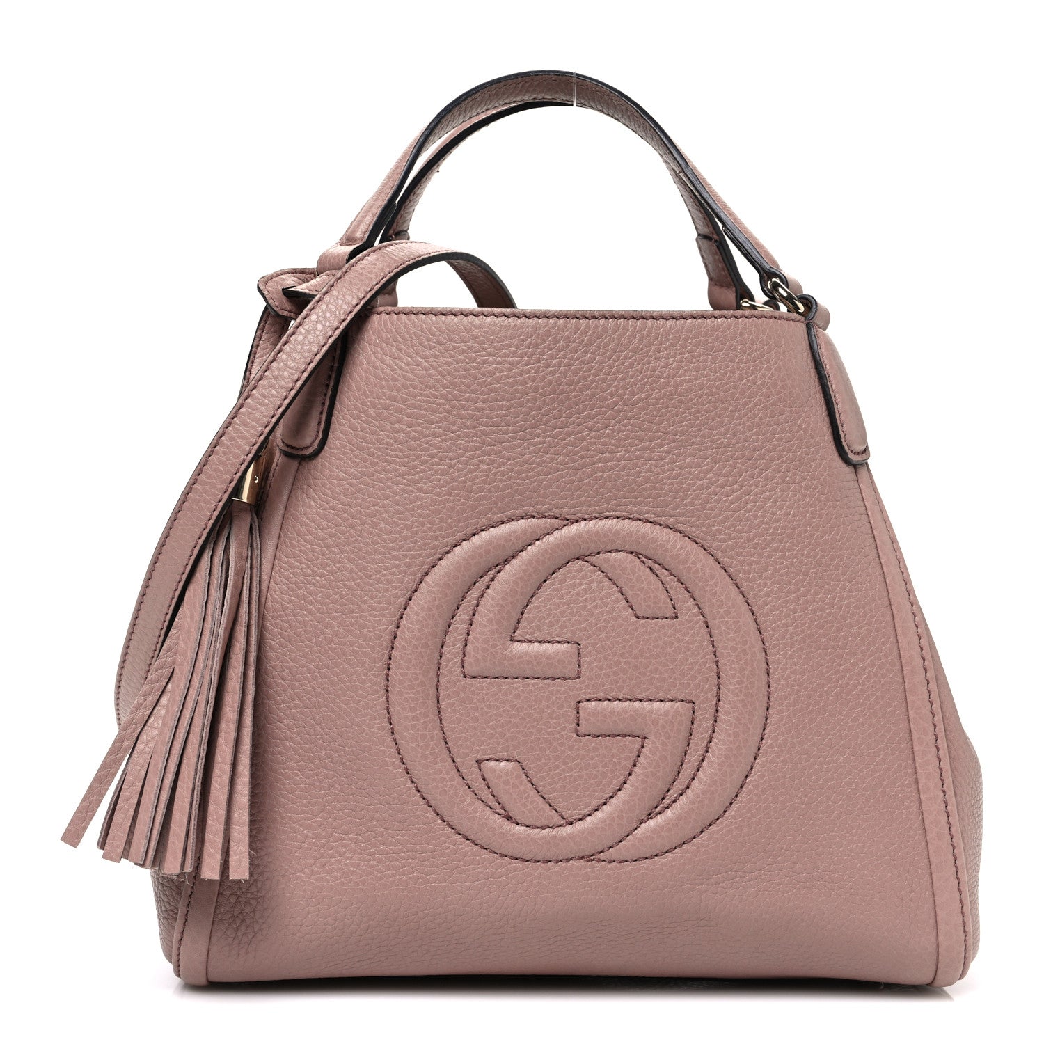 Gucci Pebbled Calfskin Small Soho Shoulder Bag Light Pink 1 of 11