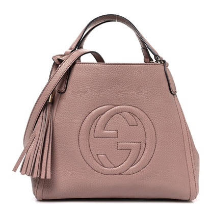Gucci Pebbled Calfskin Small Soho Shoulder Bag Light Pink 1 of 11