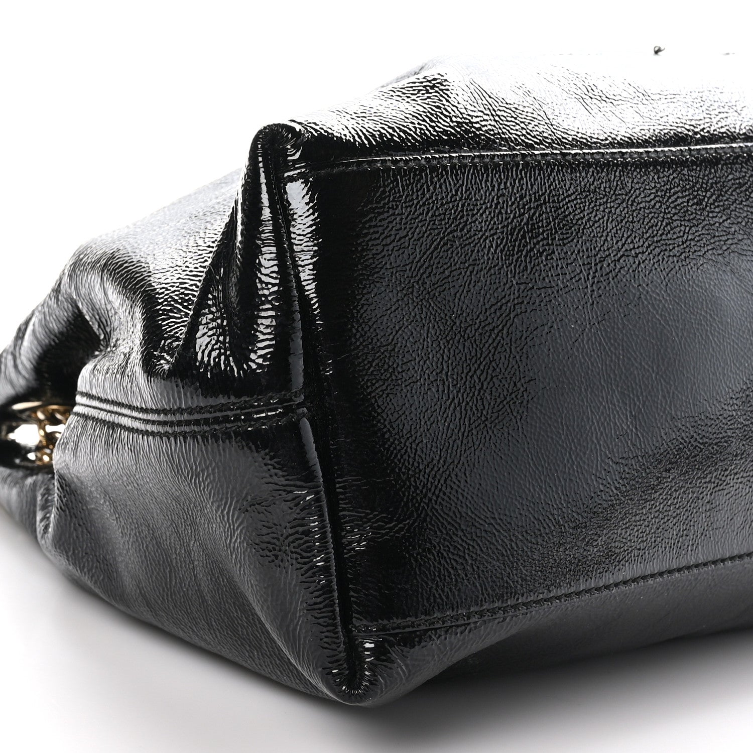 Gucci Patent Medium Soho Chain Shoulder Bag Black 9 of 10