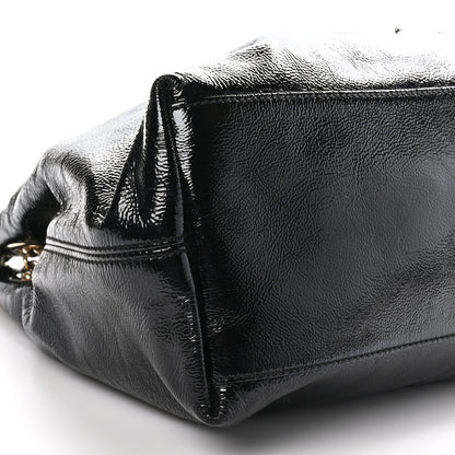 Gucci Patent Medium Soho Chain Shoulder Bag Black 9 of 10