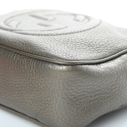 Gucci Metallic Pebbled Calfskin Small Soho Disco Bag Sasso 10 of 12