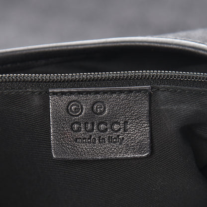 Gucci Denim Monogram Medium New Britt Hobo Black 5 of 10