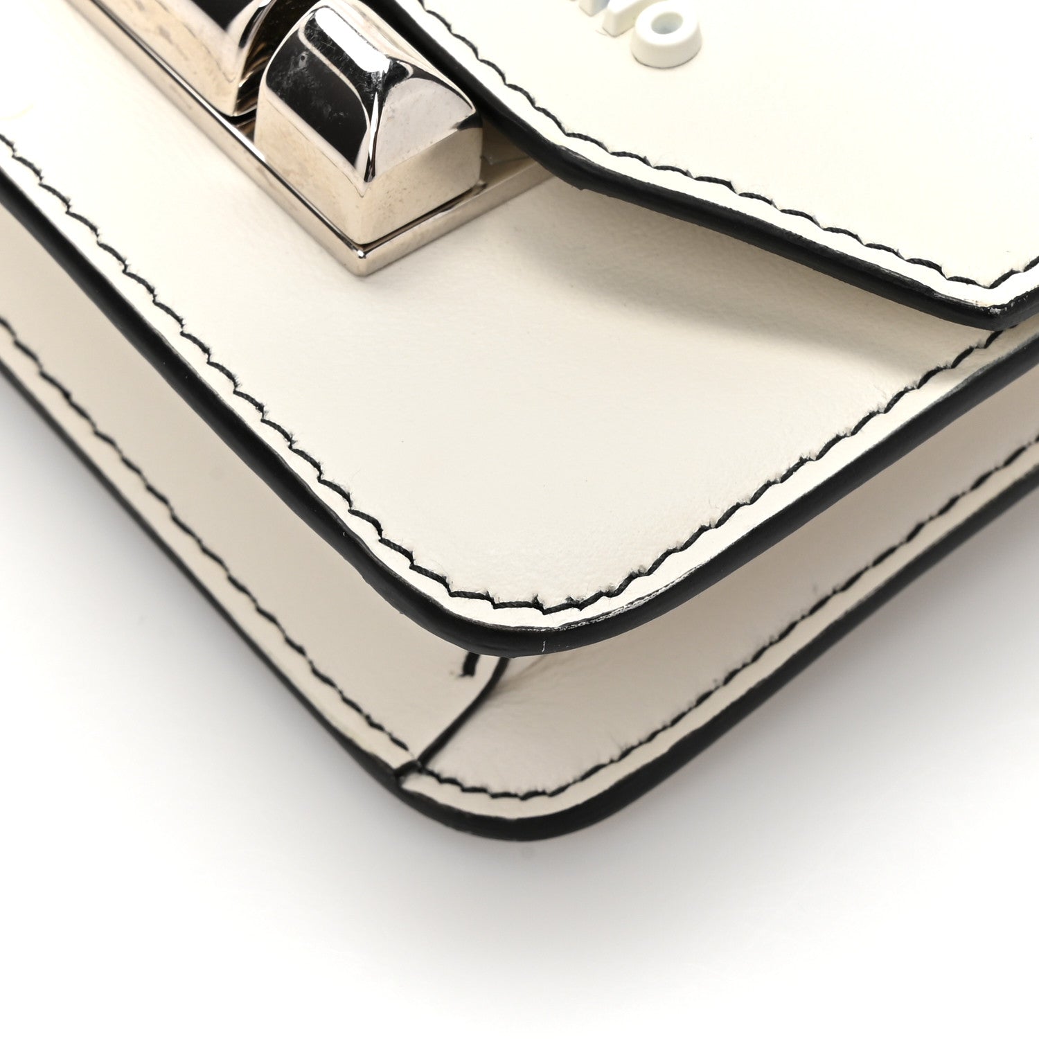 Prada City Calfskin Micro Sidonie Belt Bag 75 30 White Black 14 of 16