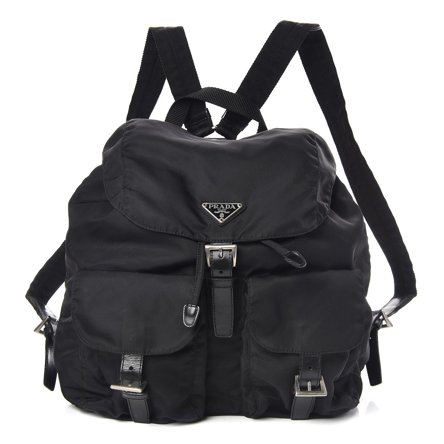 Prada Nylon Vela Medium Backpack Black 1 of 9