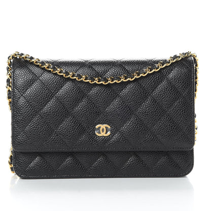 Chanel Caviar Quilted Wallet On Chain WOC Black 9 of 12