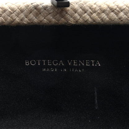 Bottega Veneta Intrecciato Silk Raffia Knot Clutch Black 6 of 8