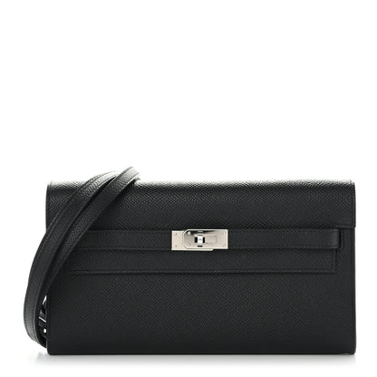 Hermes Epsom Kelly Wallet To Go Black 1 of 10