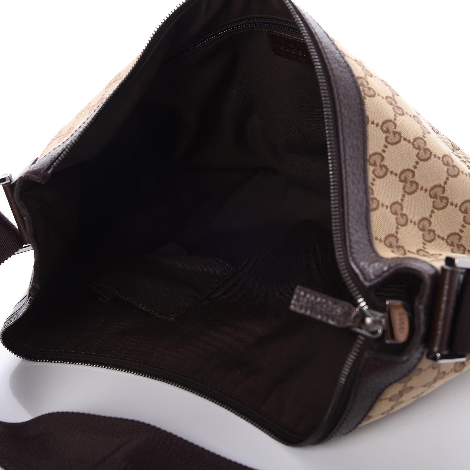 Gucci Monogram Medium Half Moon Hobo Dark Brown 5 of 7