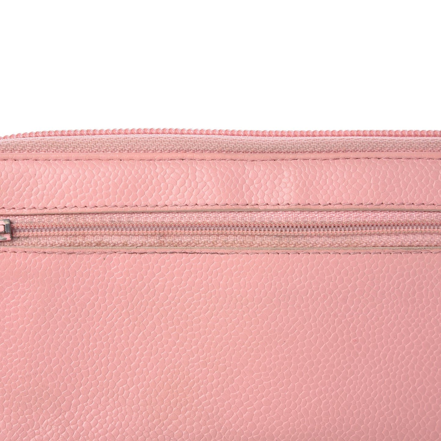 Caviar CC Timeless Large Zip Around Wallet Pink