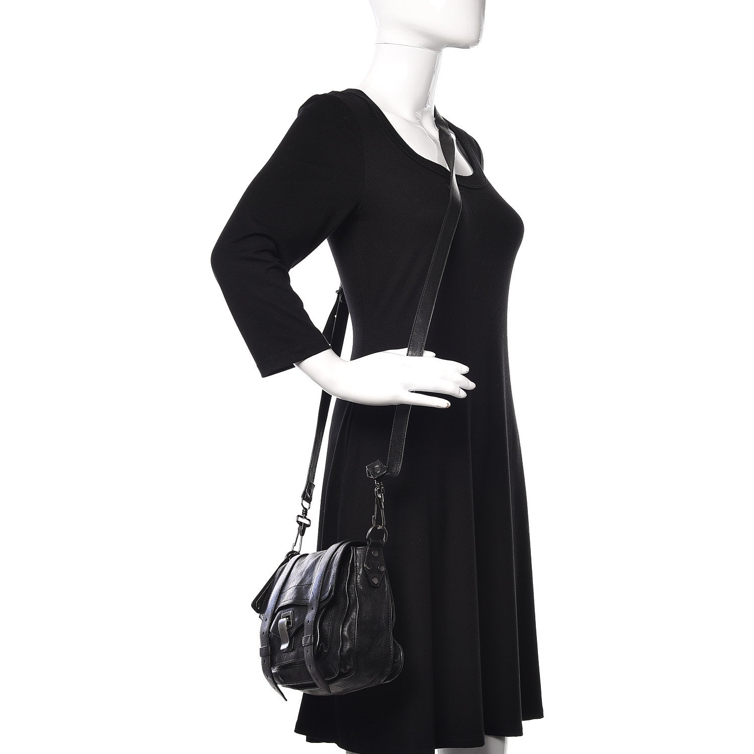 Proenza Schouler Lambskin PS1 Mini Pouch Messenger Black 2 of 27