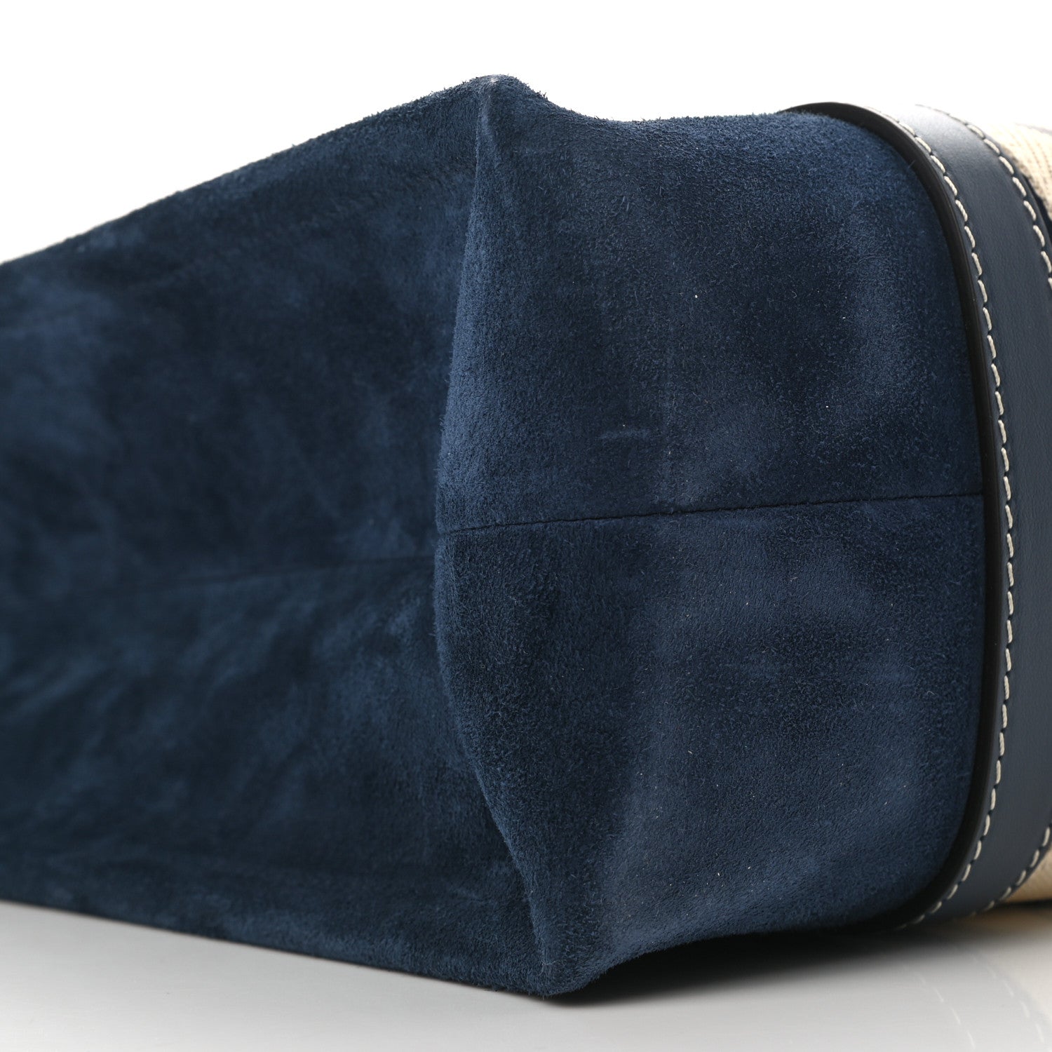 Chloe Suede Calfskin Medium Woody Ribbon Tote Navy 9 of 10