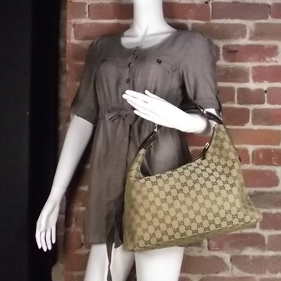 Gucci Monogram Medium Horsebit Chain Hobo 2 of 9