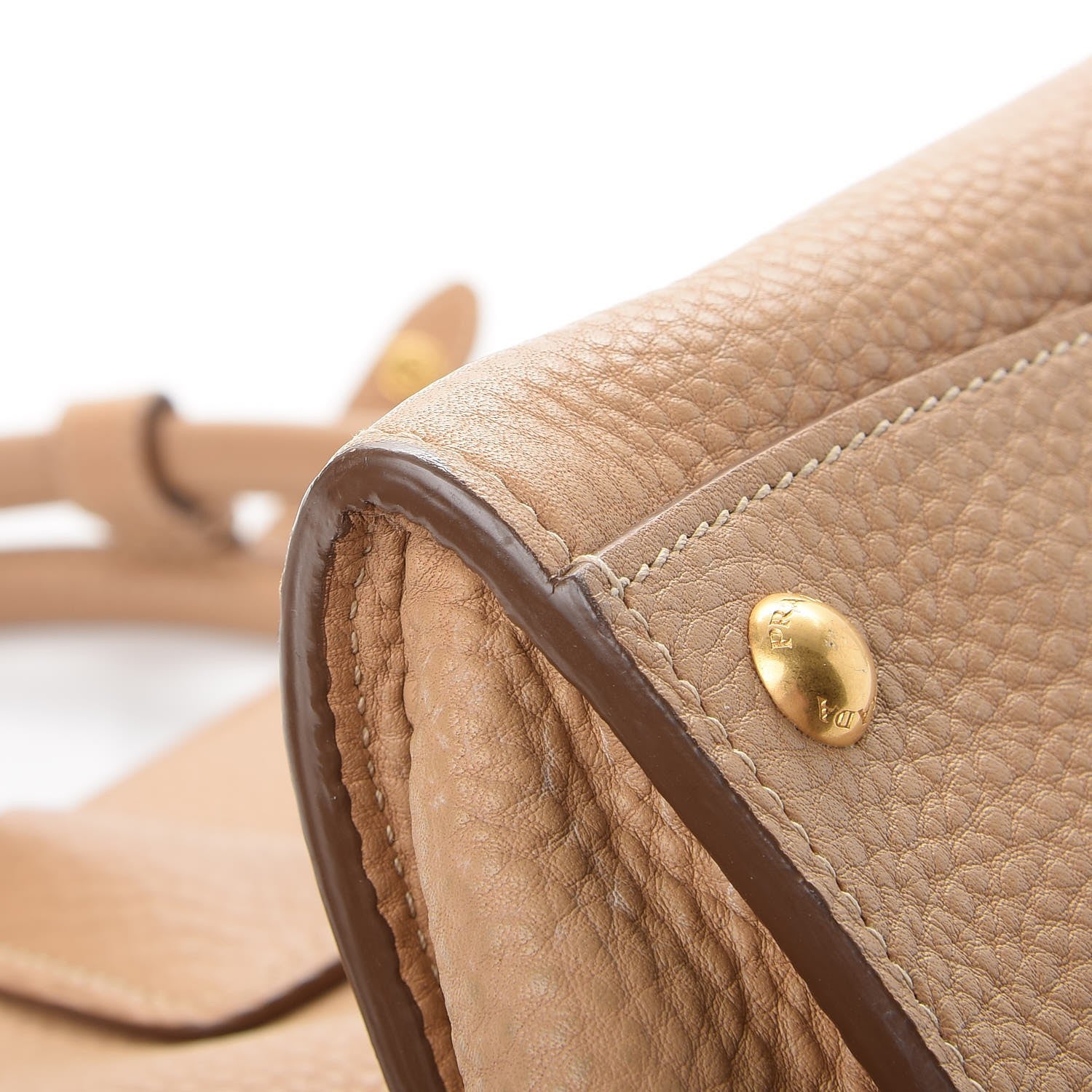 Prada Vitello Daino Shopping Tote Sughero 12 of 13
