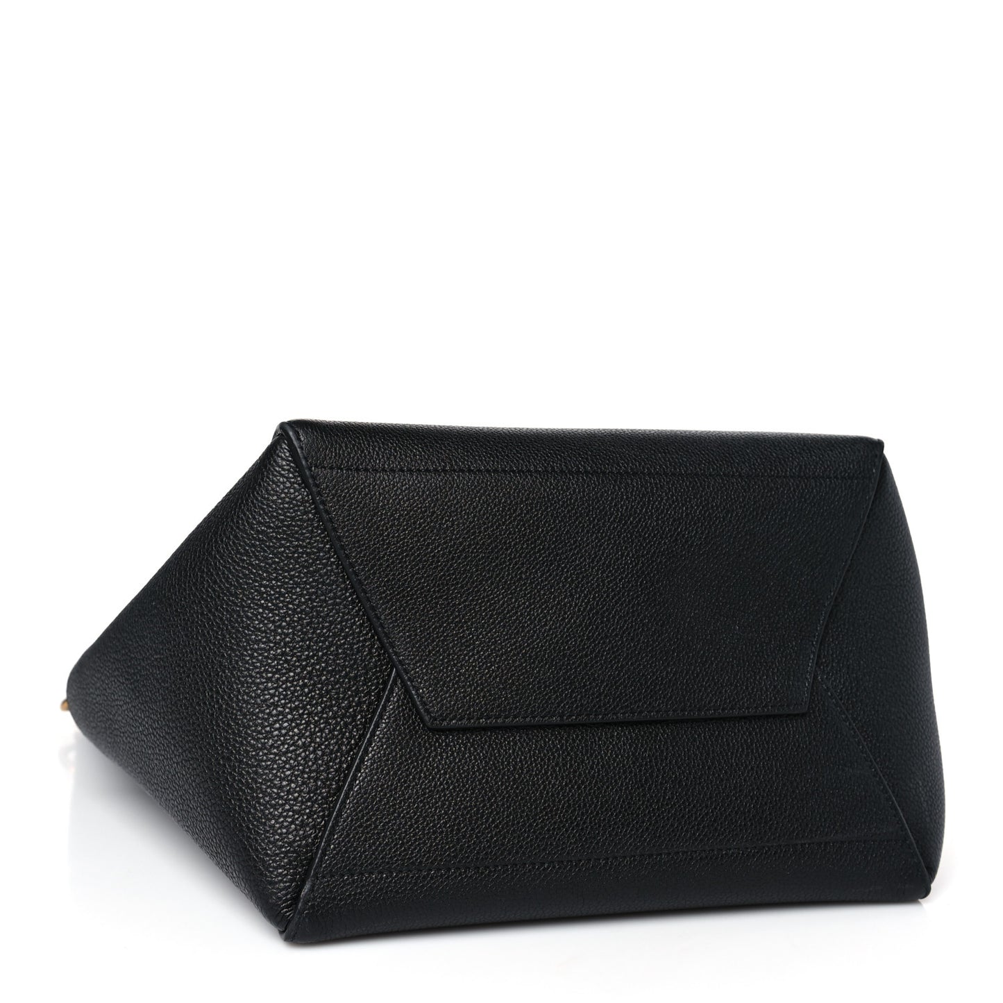 Soft Grained Calfskin Sangle Bucket Bag Black