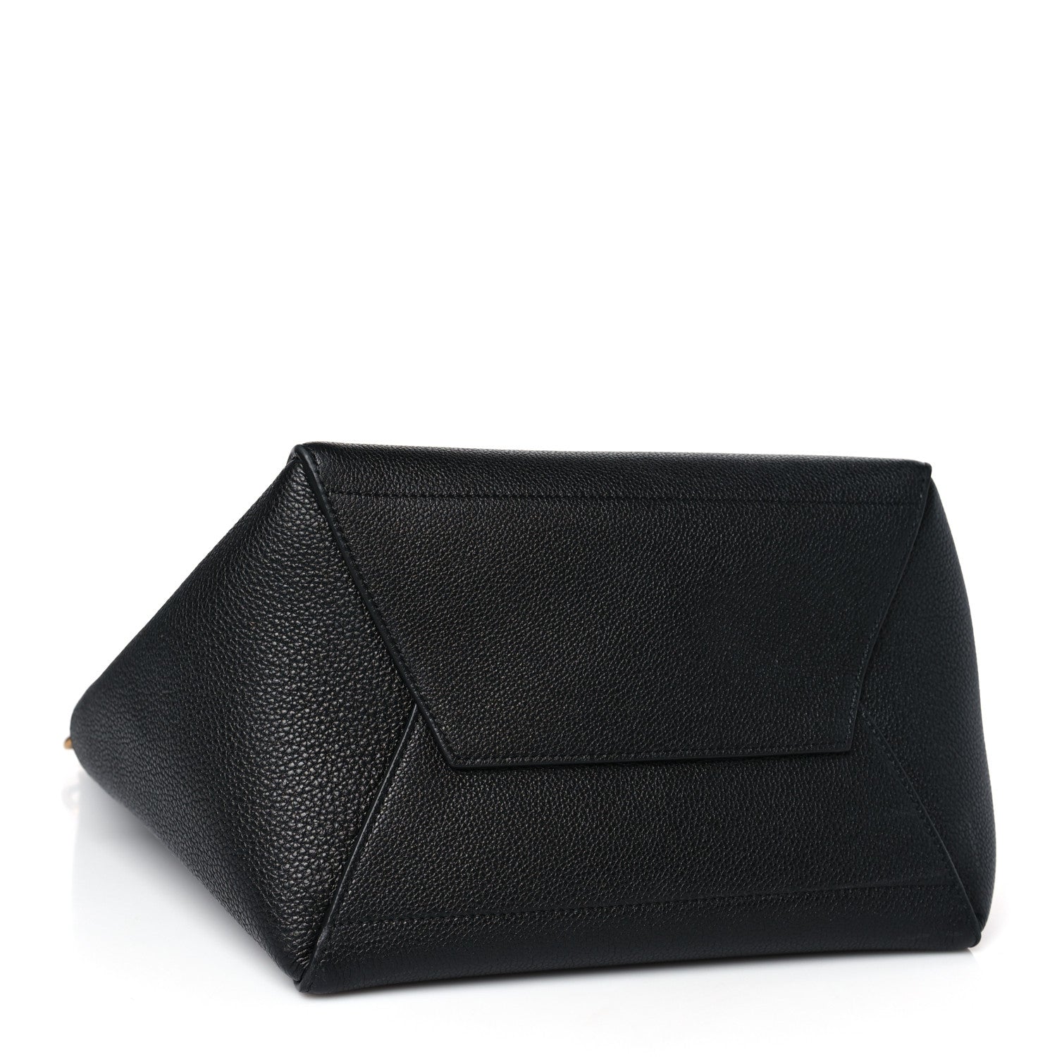 Celine Soft Grained Calfskin Sangle Bucket Bag Black 4 of 9