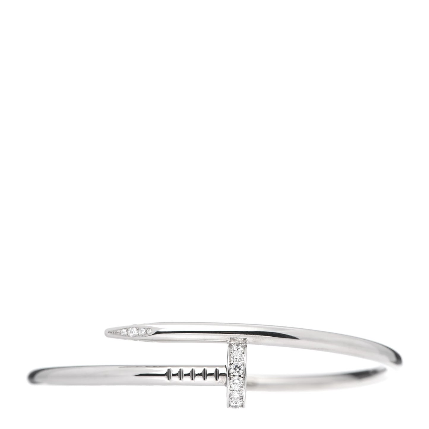 18K White Gold Diamond Juste Un Clou Bracelet 17