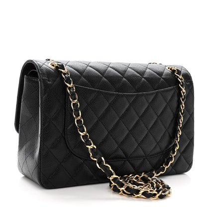 Chanel Caviar Quilted Jumbo Double Flap Black 3 of 10
