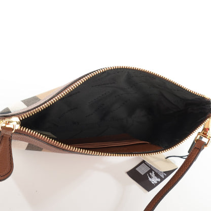 Burberry House Check Derby Peyton Crossbody Clutch Bag Tan 5 of 12