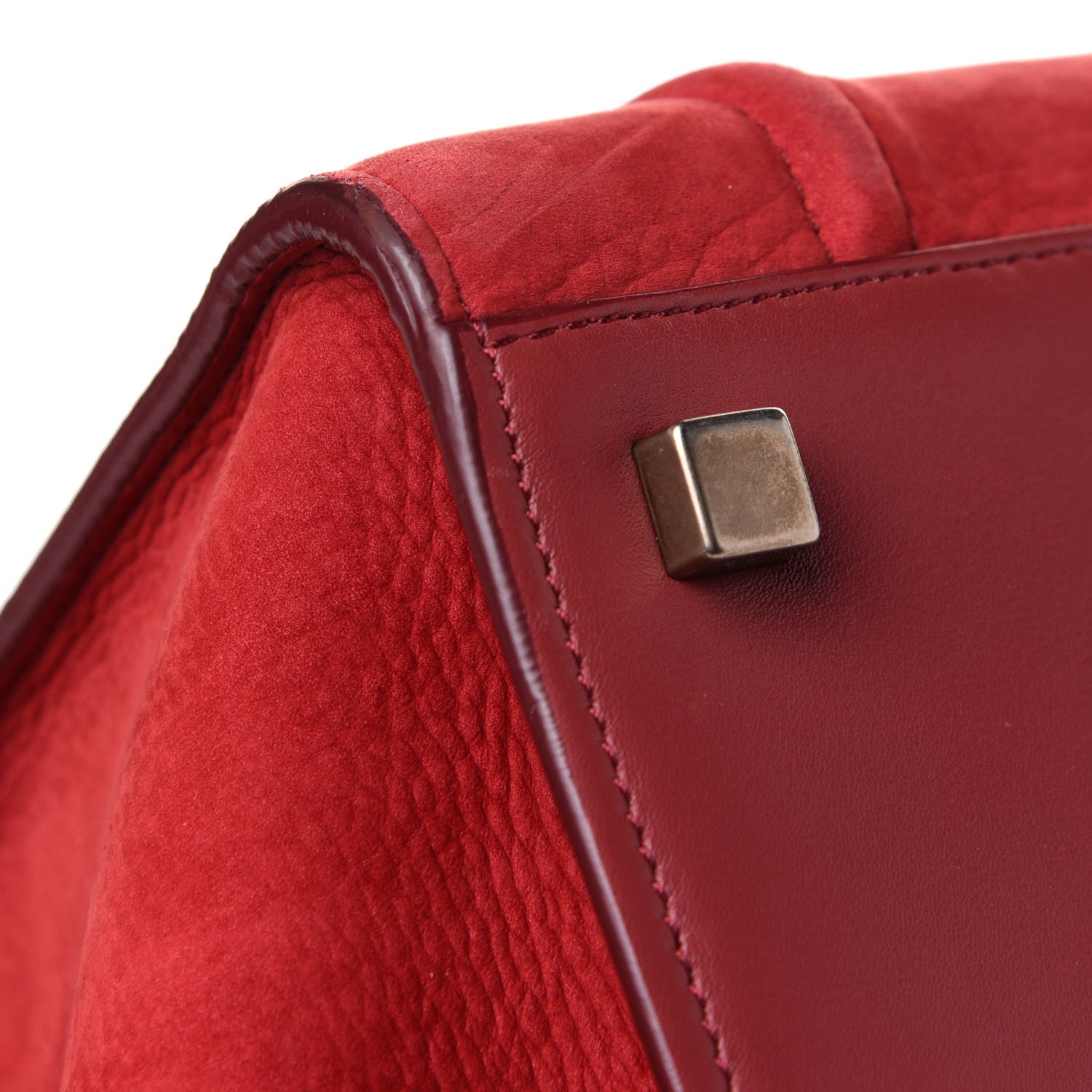 Celine Nubuck Medium Phantom Luggage Red 11 of 15