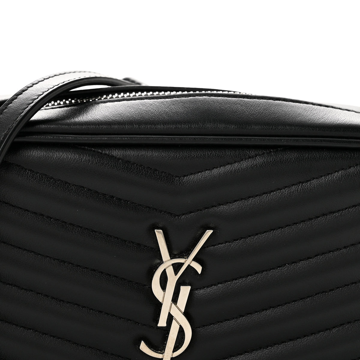 Calfskin Matelasse Monogram Mini Lou Camera Bag Black