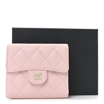 Chanel Caviar Quilted Compact Flap Wallet Light Pink 9 of 9