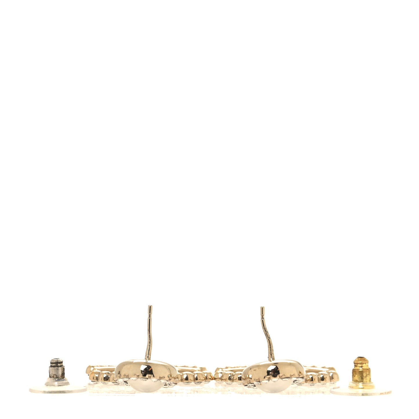 Crystal Pearl Bow-tiful CC Drop Earrings Gold