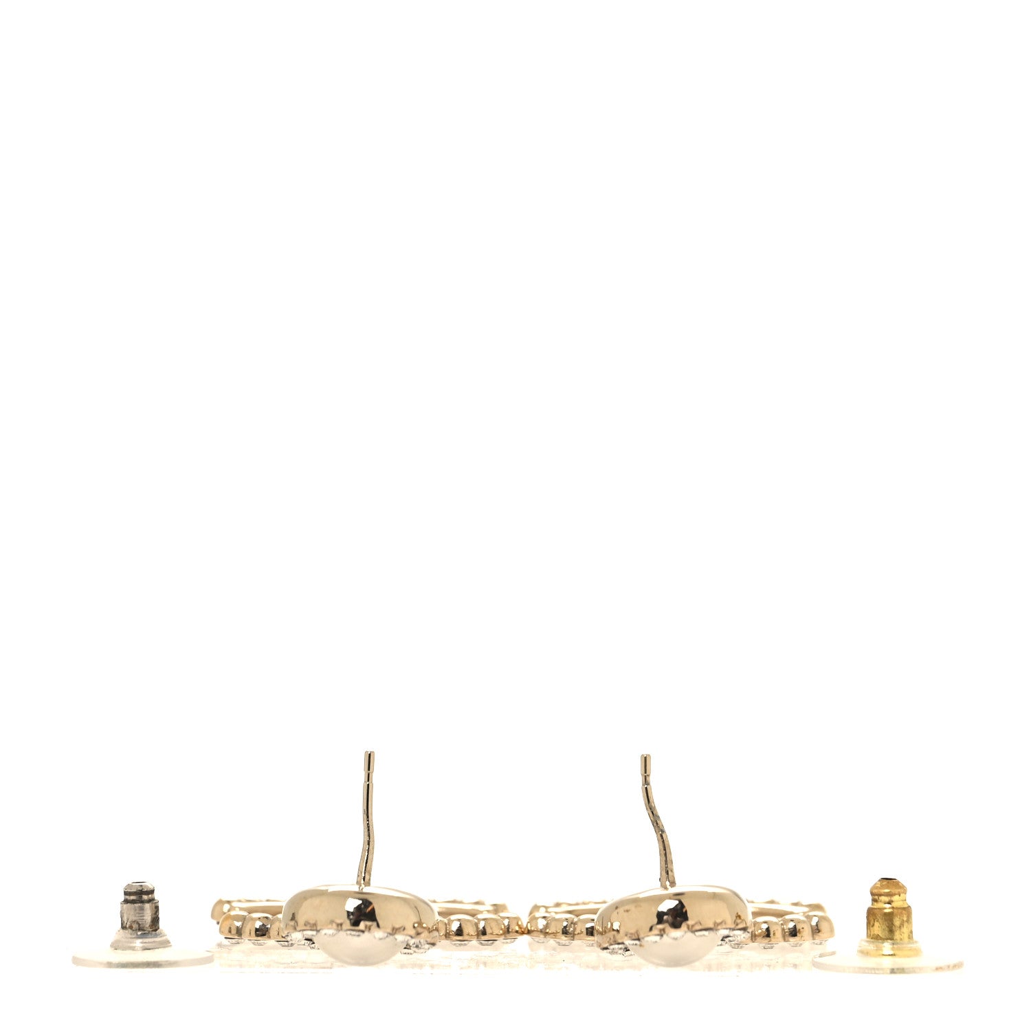 Chanel Crystal Pearl Bow-tiful CC Drop Earrings Gold 3 of 4