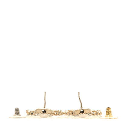 Chanel Crystal Pearl Bow-tiful CC Drop Earrings Gold 3 of 4
