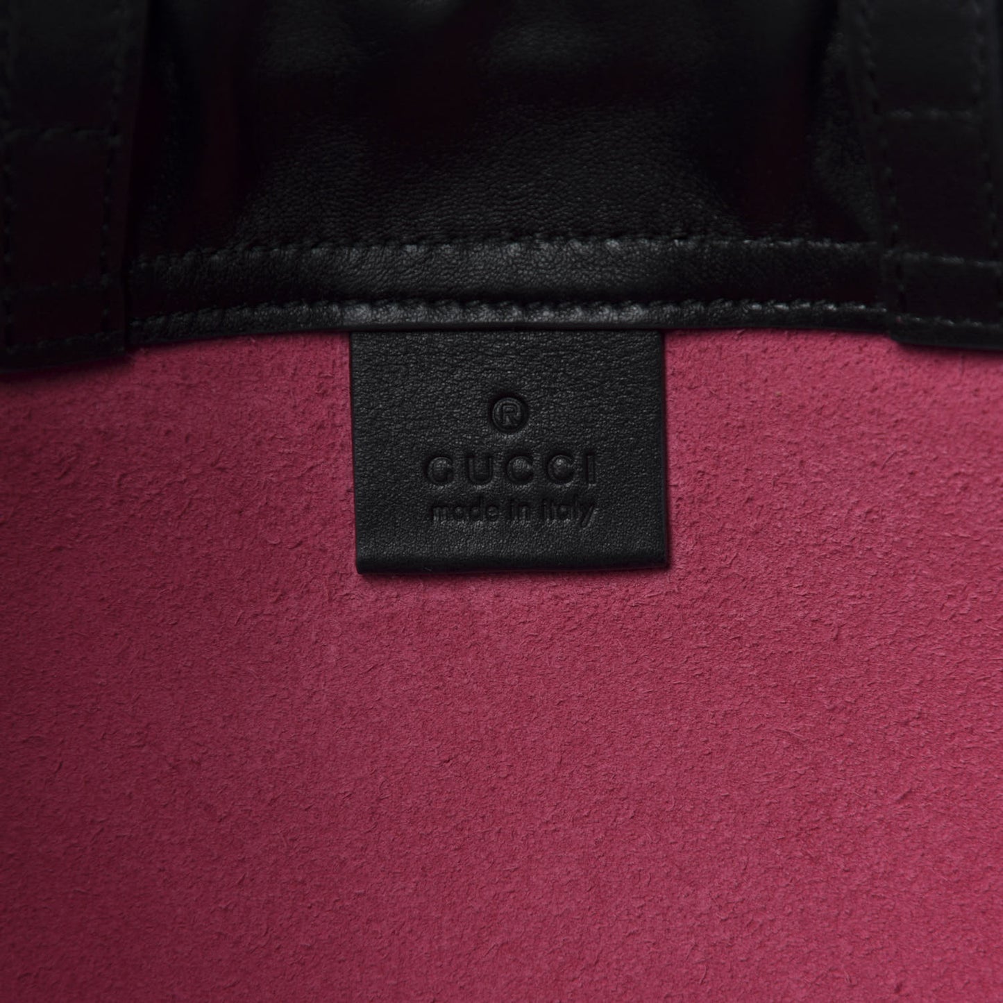 Grained Calfskin Logo Drawstring Backpack Box Pink Green Black