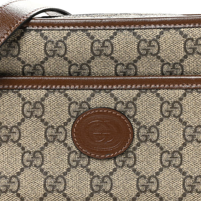 Gucci GG Supreme Monogram Azalea Calfskin Mini Retro Interlocking G Shoulder Bag Beige Ebony Brown Sugar 8 of 10