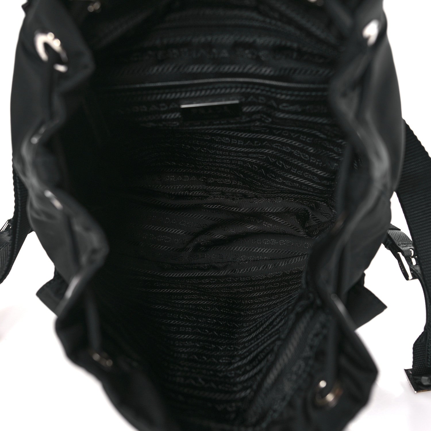 Prada Tessuto Nylon Saffiano Small Backpack Black 5 of 8