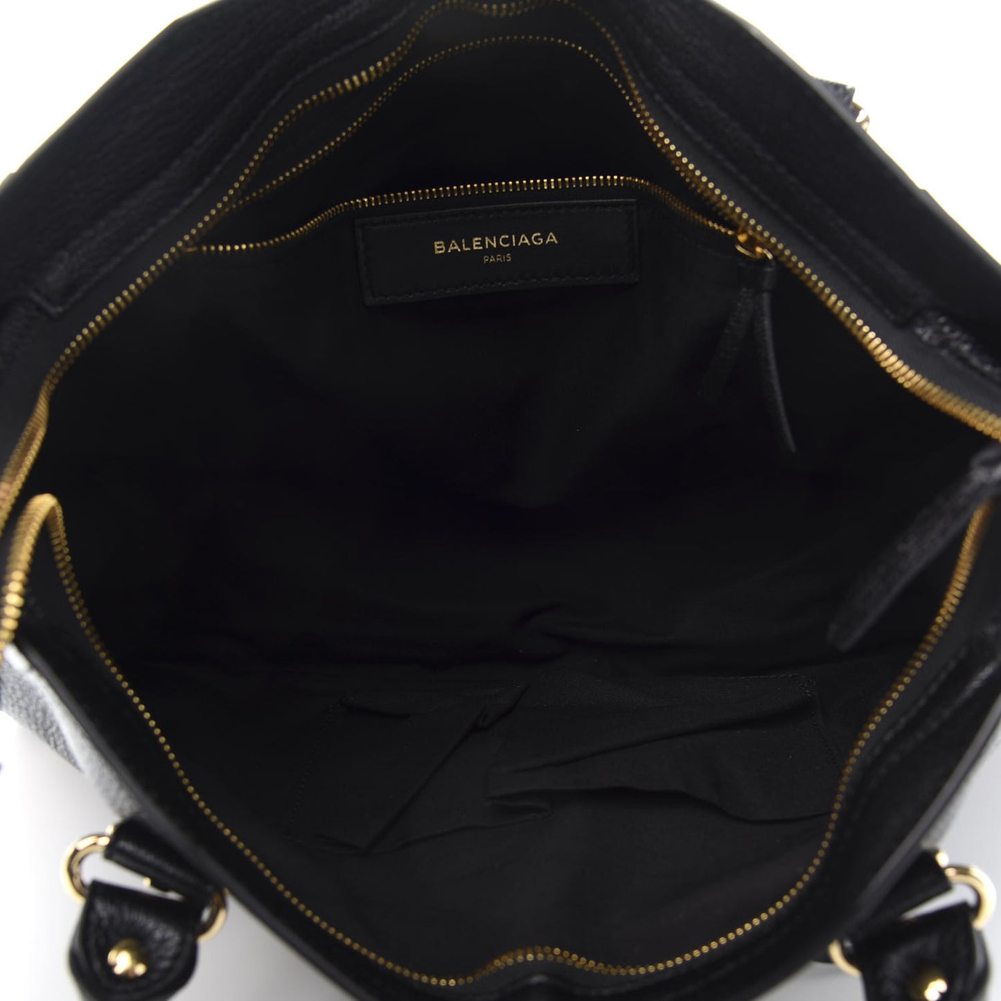Chevre Gold Metallic Edge Hardware City Black