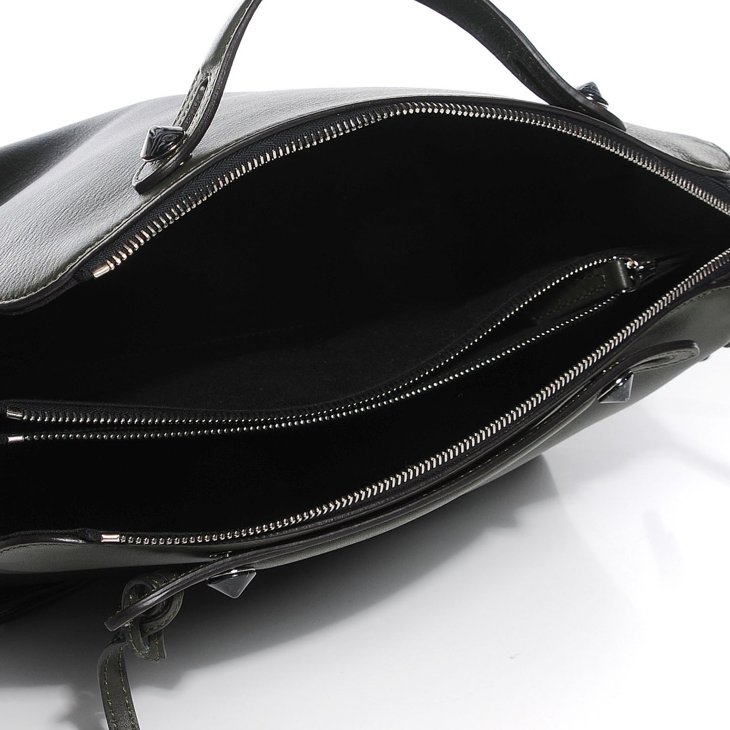 Vitello Dolce Croc Tail Large By The Way Boston Bag Verde Prato Black