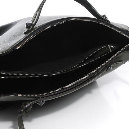 Fendi Vitello Dolce Croc Tail Large By The Way Boston Bag Verde Prato Black 6 of 10