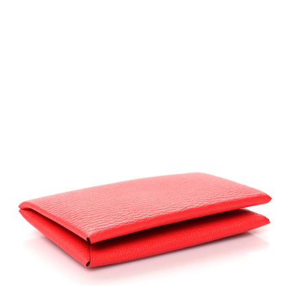 Hermes Chevre Mysore Verso Calvi Card Case Rose Texas Quebracho 4 of 10