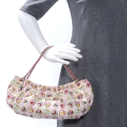 Chanel Canvas Coco Hearts Handbag Pink 2 of 7
