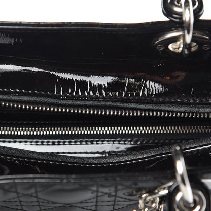 Christian Dior Patent Cannage Large Lady Dior Black 8 of 10