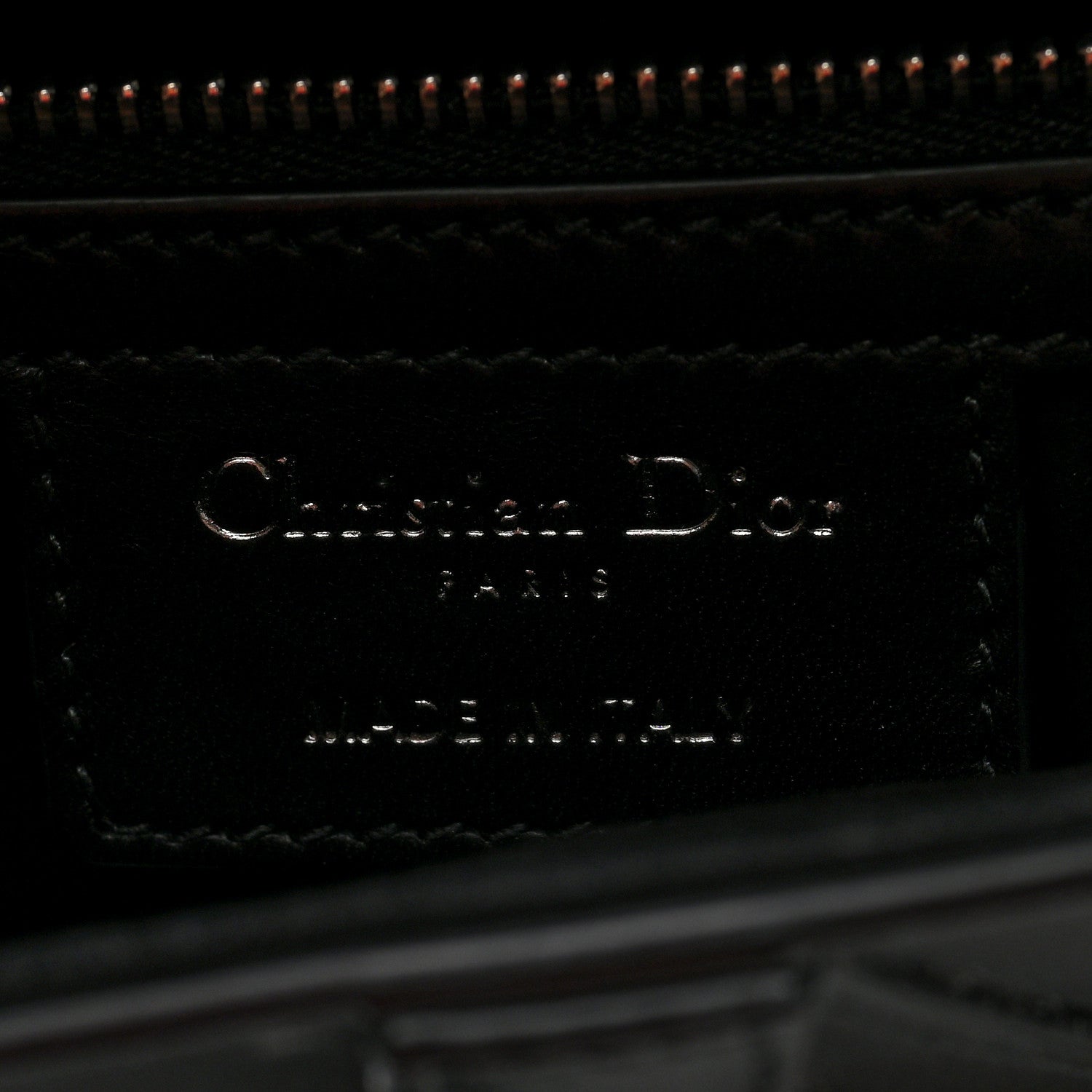 Christian Dior Calfskin Studded Saddle Bag With Strap Black 6 of 9