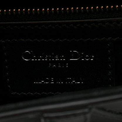 Christian Dior Calfskin Studded Saddle Bag With Strap Black 6 of 9