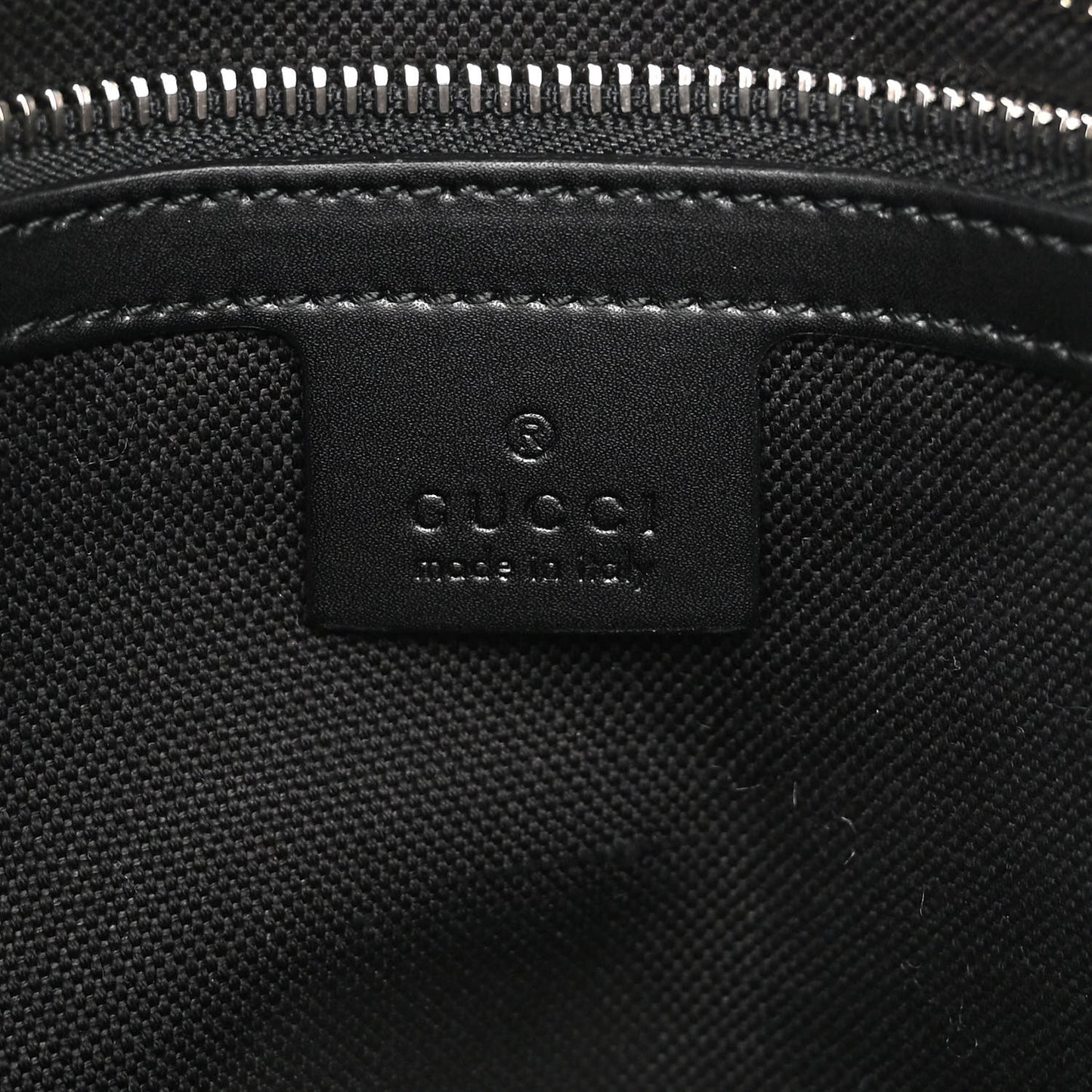 GG Supreme Monogram Appia Calfskin Web Flat Messenger Bag Black Grey