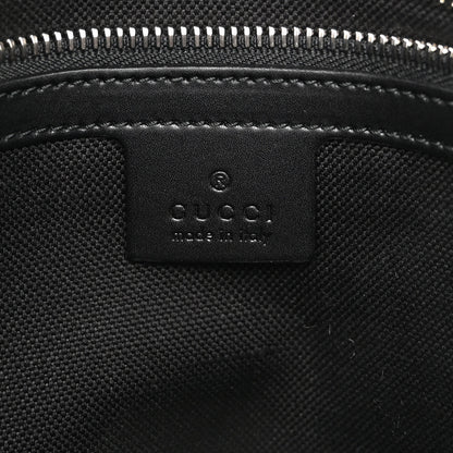 Gucci GG Supreme Monogram Appia Calfskin Web Flat Messenger Bag Black Grey 6 of 10